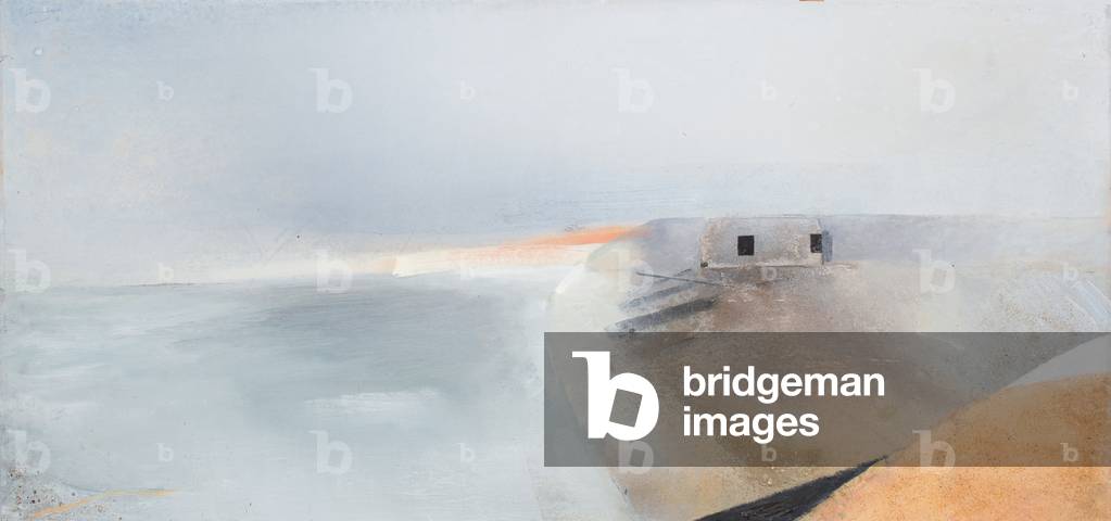 Sunrise, 1992 (oil, sand & collage on panel)