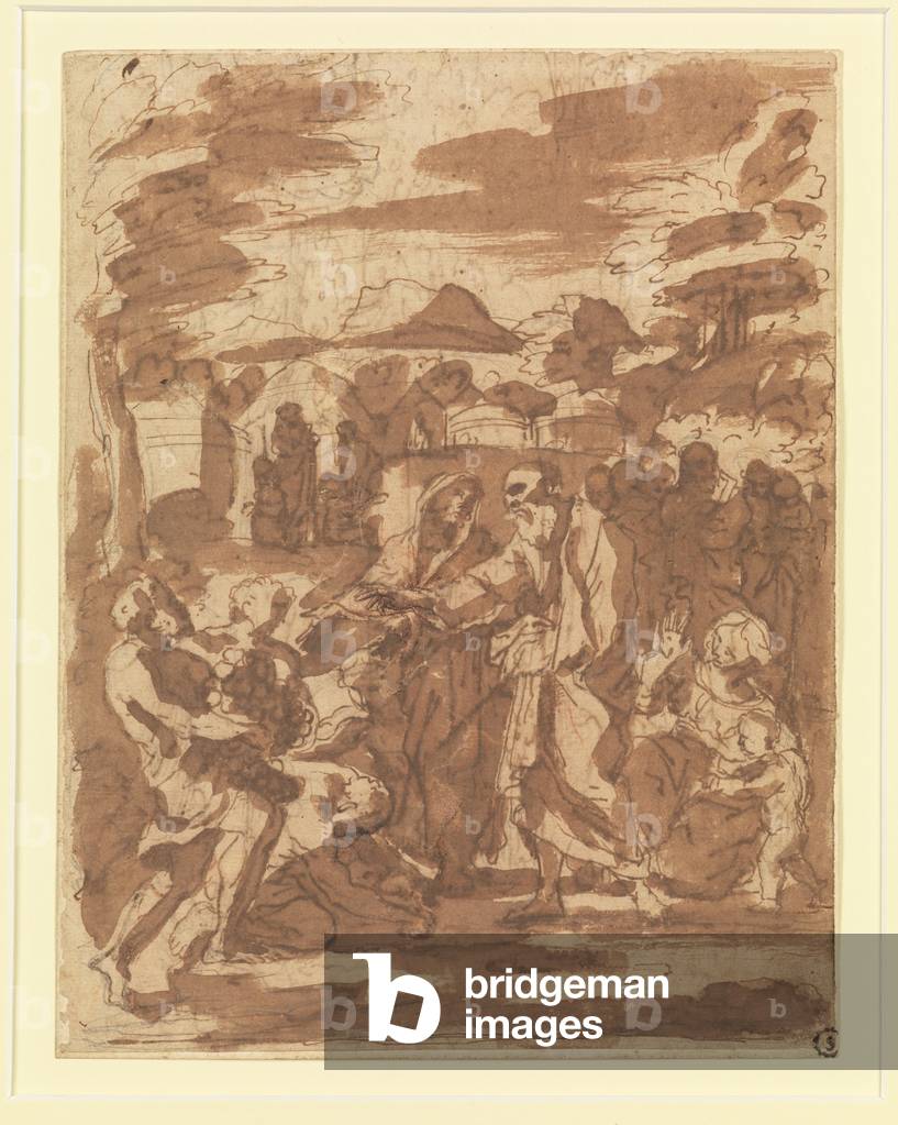 An Old Testament scene, c.1650 (pen & brown ink & brown wash)