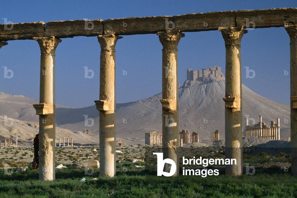 The colonnaded central street with the Arab Castle in the background (photo)
