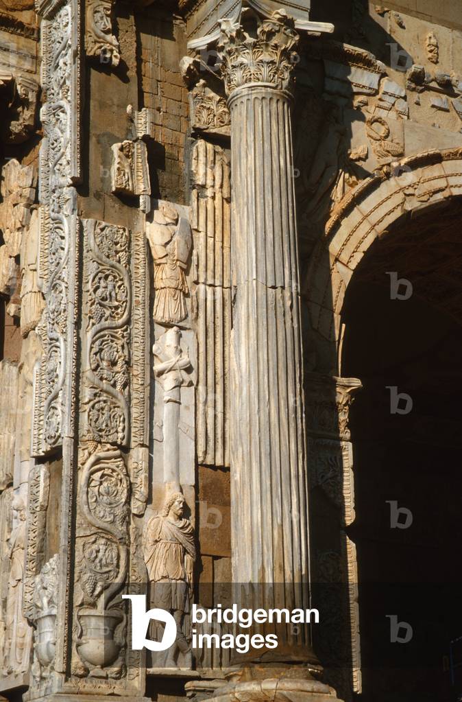 Detail of the Arch of Septimus Severus (photo)