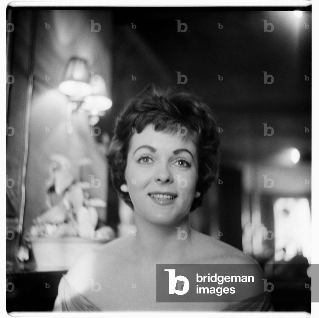 Portrait of unknown woman, London 1960's (b/w photo)