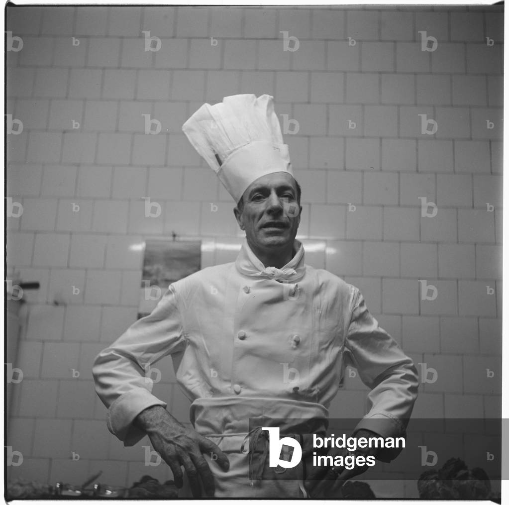 Chef Ceaseri, London, mid 1950's (b/w photo)