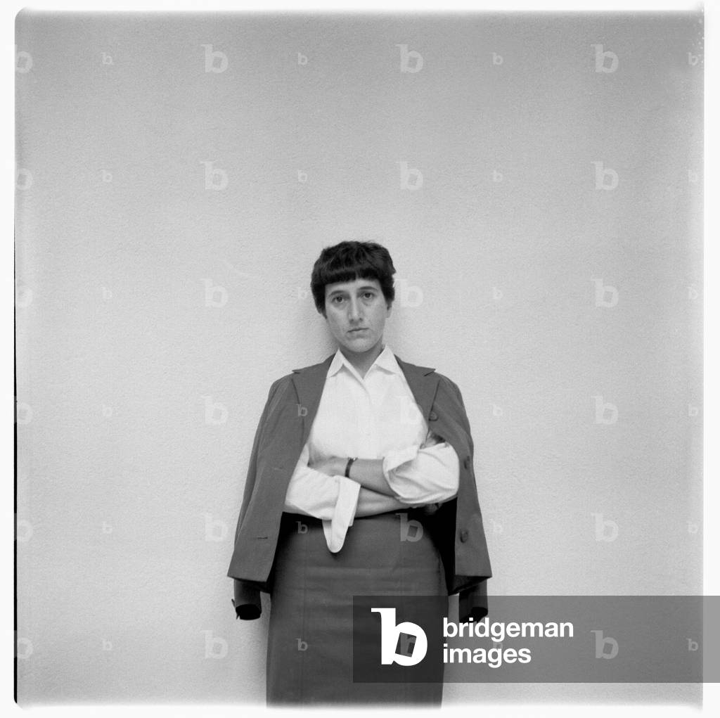Portrait of unknown person, perhaps Eike or Erika, in Italy mid 1950's (b/w photo)