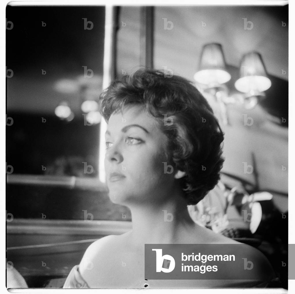 Portrait of unknown woman, London 1960's (b/w photo)