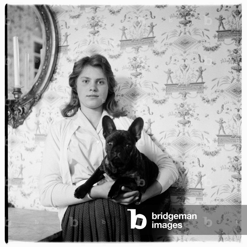 Rose McLaren's older daughter, c.1960 (b/w photo)