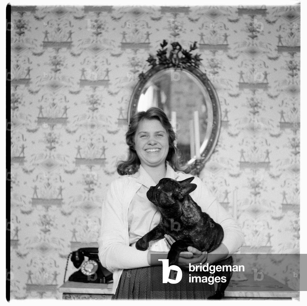 Rose McLaren's older daughter, c.1960 (b/w photo)