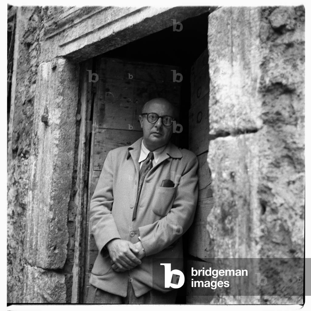 Eugene Berman in Italy, c.1955 (b/w photo)