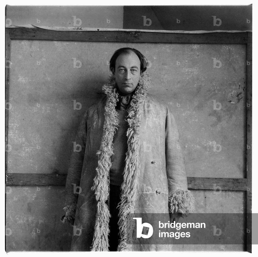 Portrait of the artist Tony Stubbing in his studio, London early 1960's