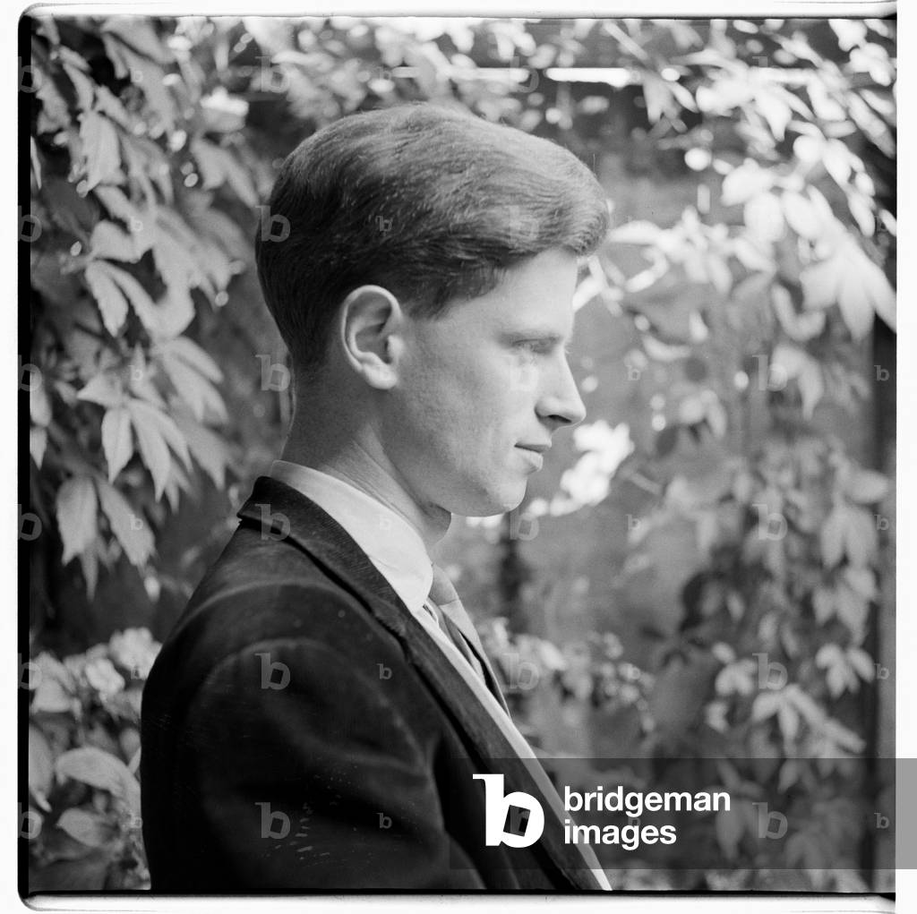 Portrait of Simon Blow, writer, grandson of Detmar Blow, relative by marriage of Isabella Blow, London, early 1960's (b/w photo)