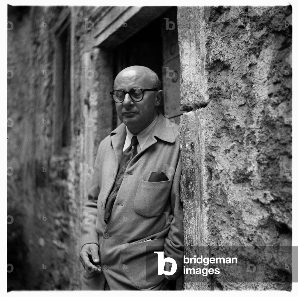 Eugene Berman in Italy, c.1955 (b/w photo)