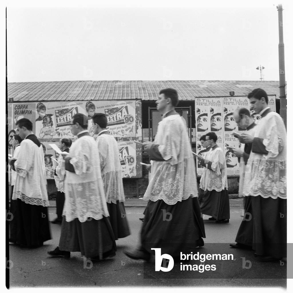 Religious parade, possibly Genoa, c.1955 (b/w photo)