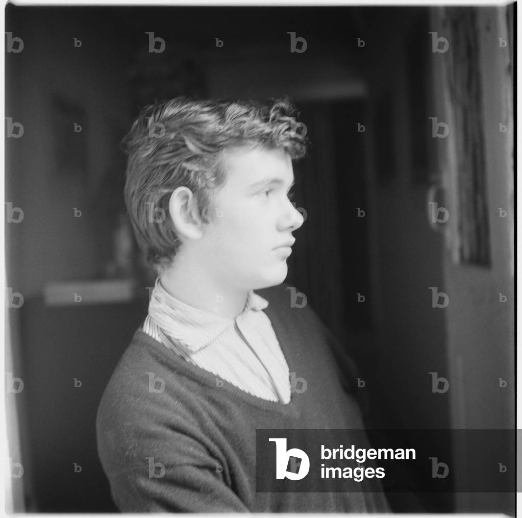Michael Portman, portrait of socialite, husband of Suna Portman, member of Chelsea-set, Londonmid 1950's (b/w photo)