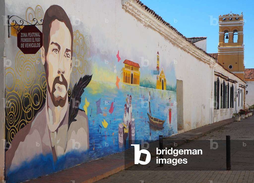 Wall painted, Mompox, Colombia (photo)
