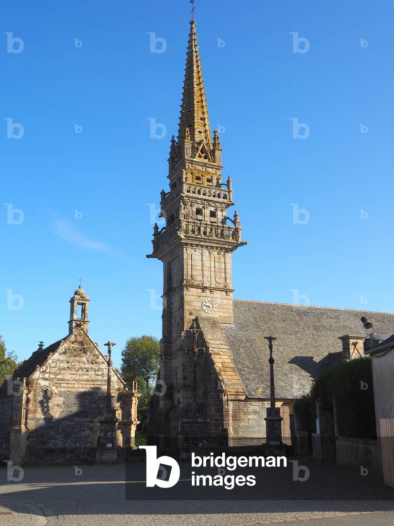 Valle de l'Elorn, Parroissial Enclosure, Church, Ossuary, Calvary, La Roche Maurice, Finistre, France (photo)