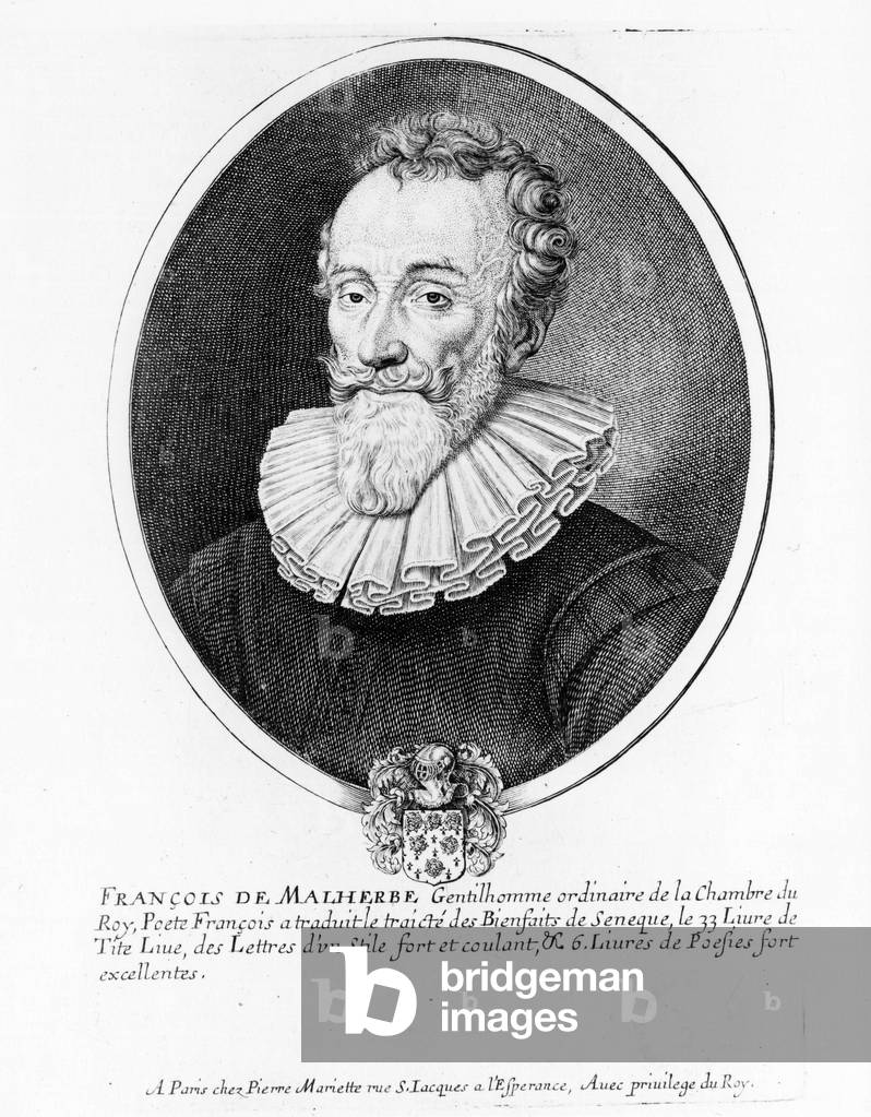 Immagine di Incisione "Ritratto di Francois de Malherbe (1555-1628)" di Anonymous, b/w