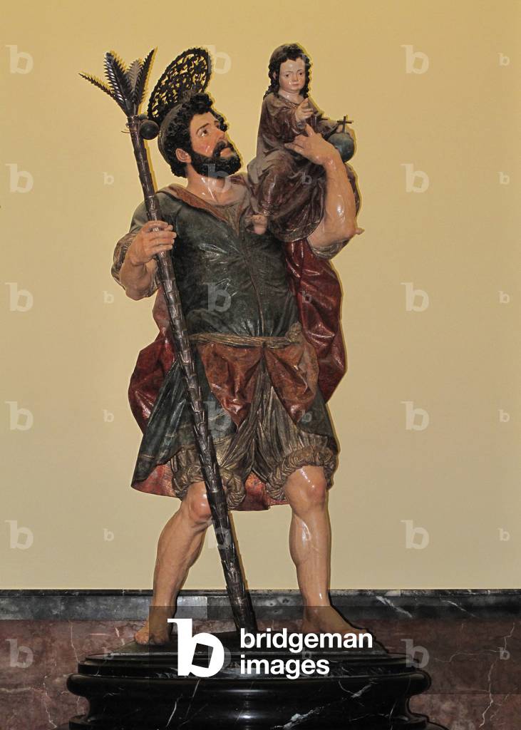 Saint Christopher - Polychrome statue, Baroque art, 17th century, Seville (Spain)