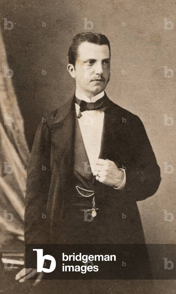 Ritratto del Granduca di Toscana Fotografia di Disderi - 1850 Mappa dimensione 8,5x5