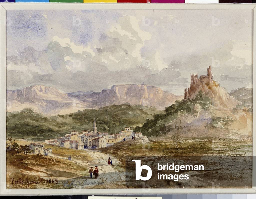 View of the valley of Gemenos in Provence Watercolour of Berthe Girard (19th century) 1863 Mandatory mention: Collection fondation regards de Provence, Marseille