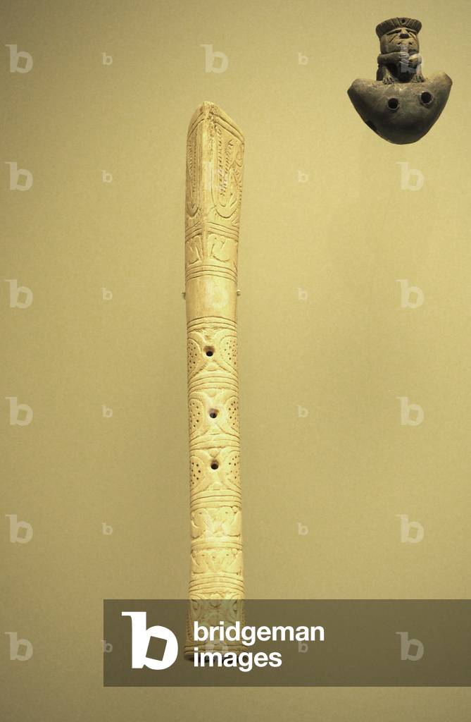 Flute and whistle representing the sound of mythical stories recreated in rituals