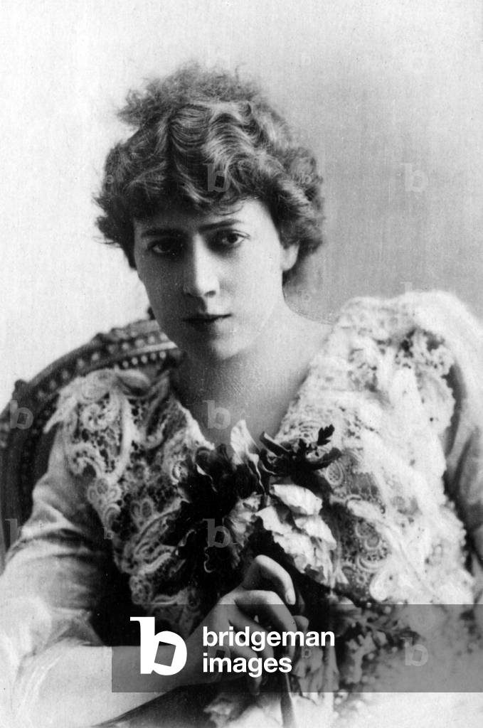 Portrait of Jane Hading (nee Jeanne Alfredine Trefouret, 1859 - 1933), French comedian, member of the Comedie Francaise. Photography late 19th century.