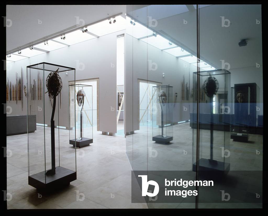 View of the Papua room, donation of the Missionaries of the Sacred Heart (Sacre Coeur) of Issoudun, (room 18), Museum of the Hospice Saint Roch in Issoudun, Indre. Architect Pierre Colboc. Photography 2011. Mandatory mention