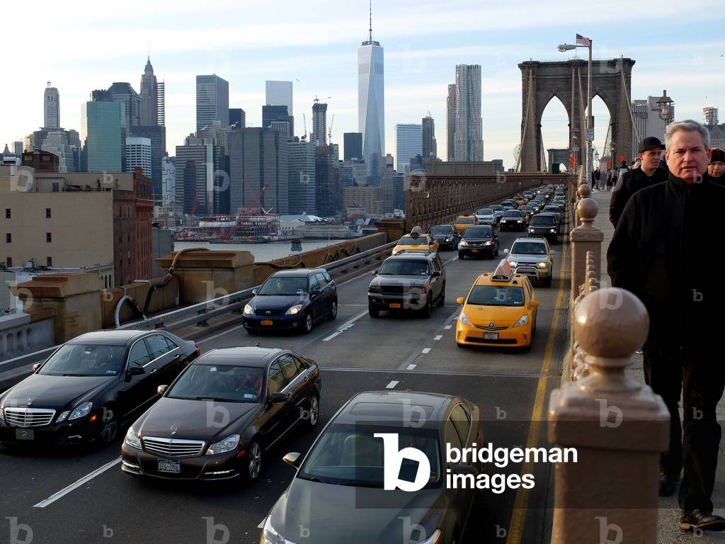 New York, Brooklyn Bridge opened in 1883 after 14 years of construction. Architect John Augustus ROEBLING (1806-1869)