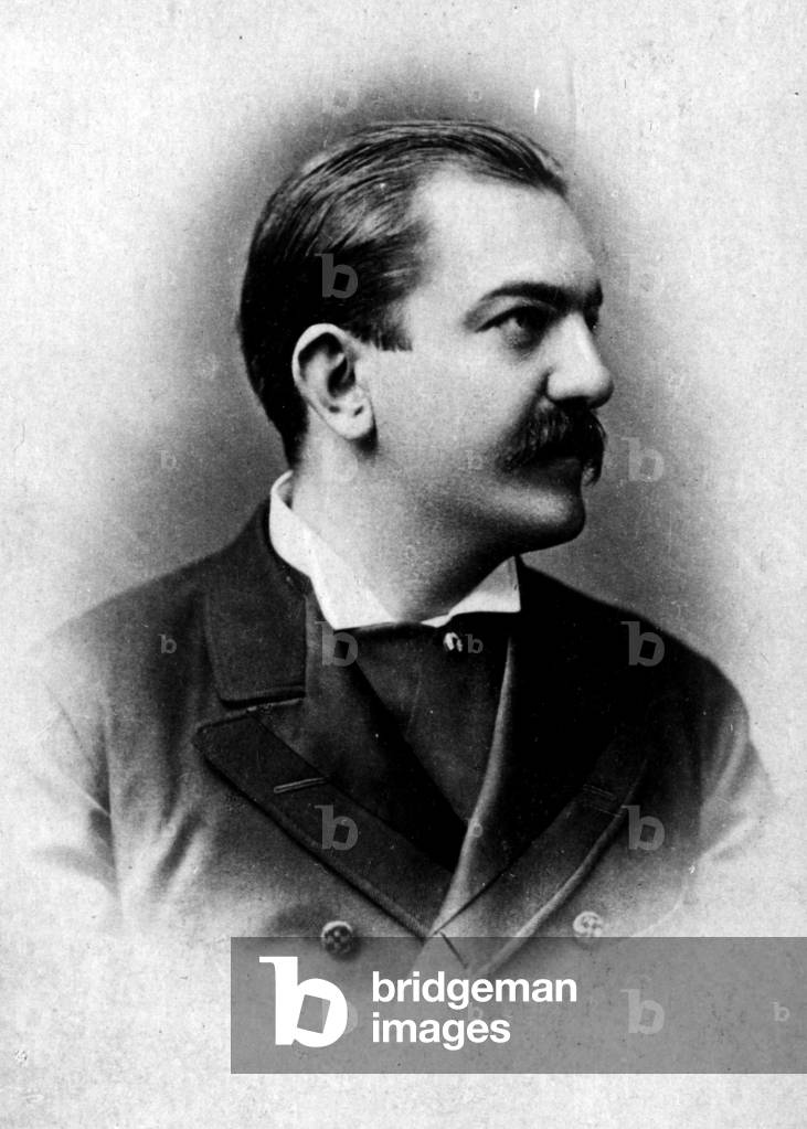 Portrait of Milan I (Milan Obrenovich, 1854-1901), King of Serbia. Photography late 19th century.