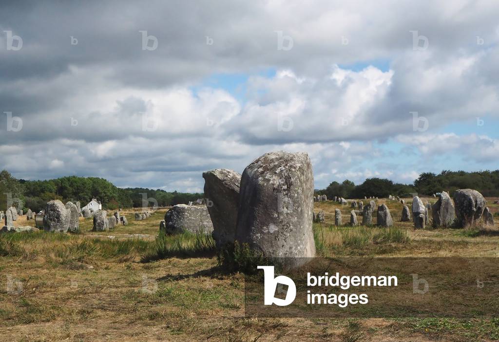 Carnac, Morbihan, Famous for his line-ups in Menhirs, France (photo)