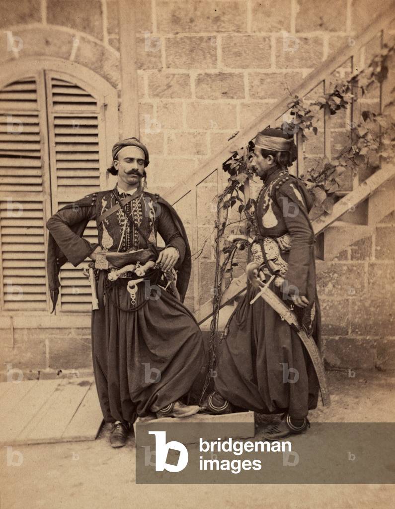 Cawas of the French Consulate in Beirut. Photography by Charles Lallemand (1826-1904) in “” Syria, costumes, voyages and landscapes””. 1865. Private collection.