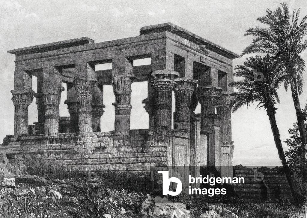 View of Egypt and Nubia: The Hypethrum Temple in the island of Philae.