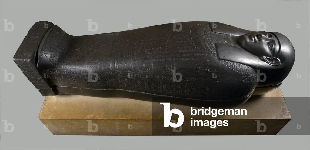 Sarcophagus on behalf of Pa-di-Ousir (Pa di Ousir). Ptolemaic period (Lagides dynasty or Hellenistic period) (305 to 30 BC) - Sculpted basalt - Dim in cm 190x50x66 - Inventory number 267, Musee d'Archeologie Mediterraneenne, Marseille