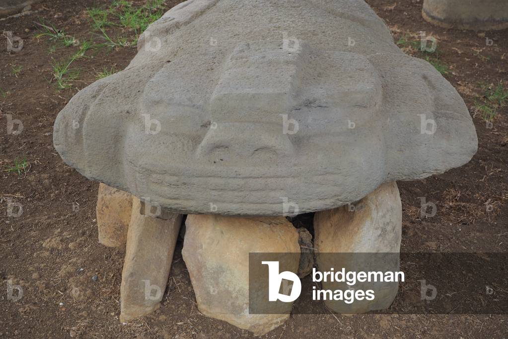 Archeological Park, Religious Monuments, Megalithes sculptures, Divines and Animals, Frog Statue, San Augustine, Colombia (photo)