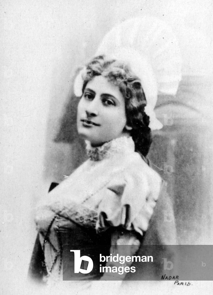 Portrait of Lucienne Breval (Berthe Agnes Lisette Schilling dite) (1869-1935), French soprano. Photography late 19th century.