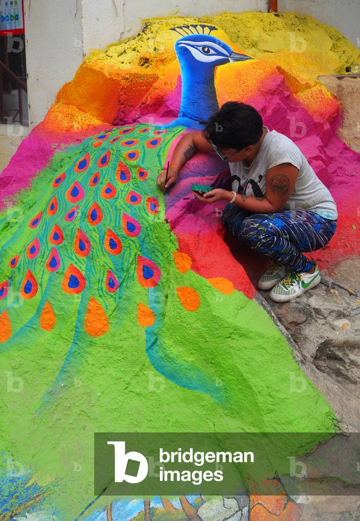 Street decoration, Minca, Colombia (photo)