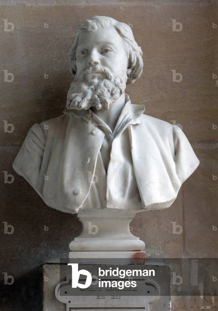 Bust of the French painter Gustave Courbet (1819-1877) Sculpture - Galerie des Hommes illustres Chateau de Versailles