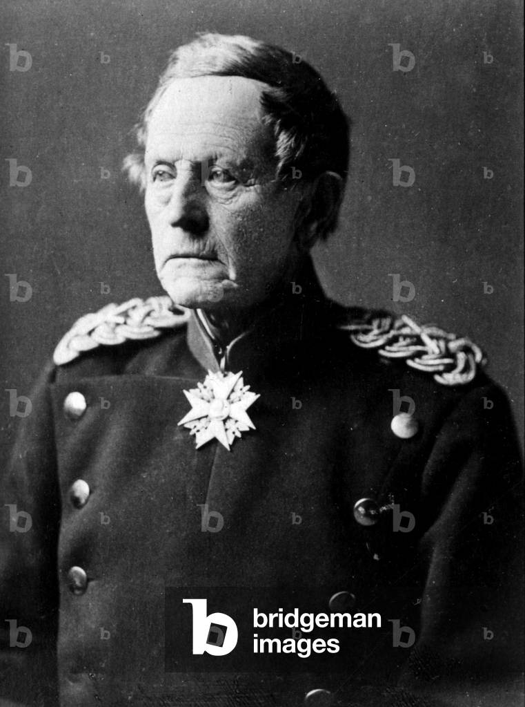 Portrait of Helmuth Karl Bernhard von Moltke (1800-1891), Feld Marechal and Prussian politician. Photography late 19th century.