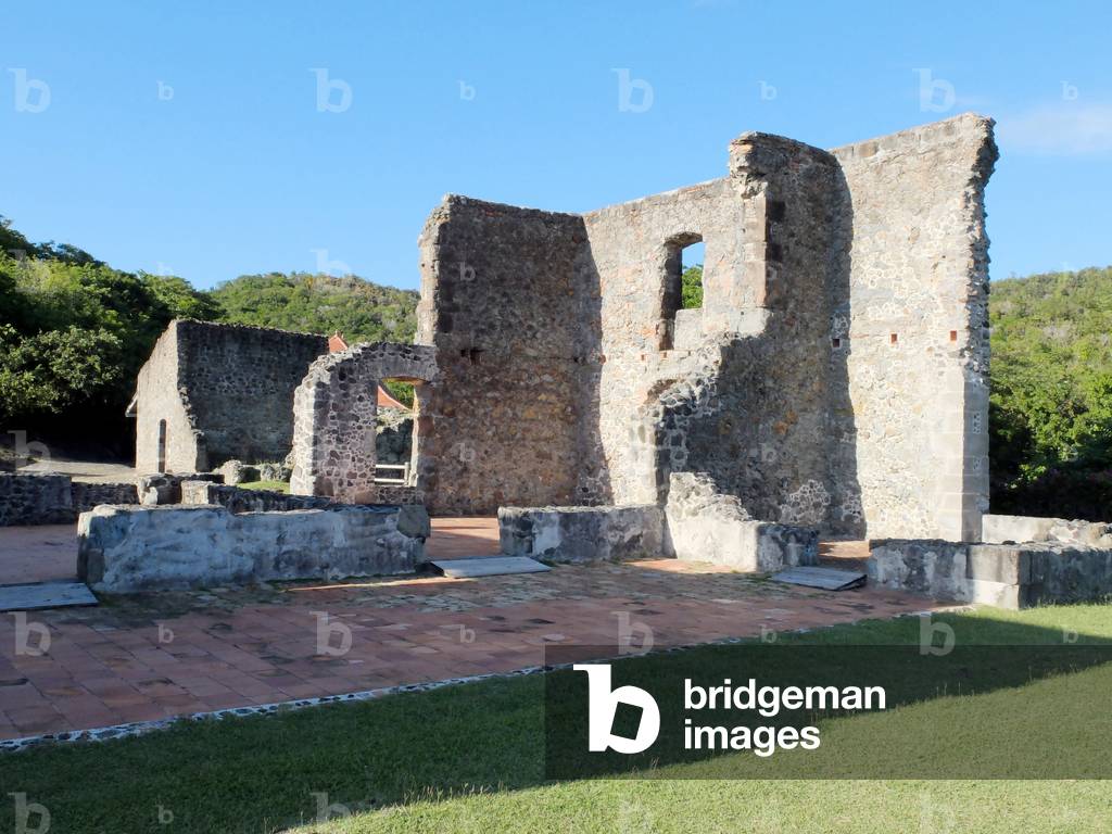 French West Indies - French Antilles - La Trinite, Le chateau Dubuc was built in 1721, by Louis du Buc du Galion, grandson of Pierre du Buc, Sieur de La Caravelle et du Marigot, on the peninsula of the Caravelle, east coast of Martinique, in Tartane.