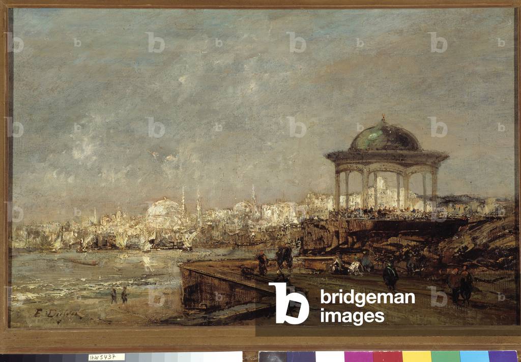 Kiosk in Stamboul in Istanbul (Constantinople) in Turkey Painting by Edouard Jacques Dufeu (1840-1900) Mandatory mention: Collection fondation regards de Provence, Marseille