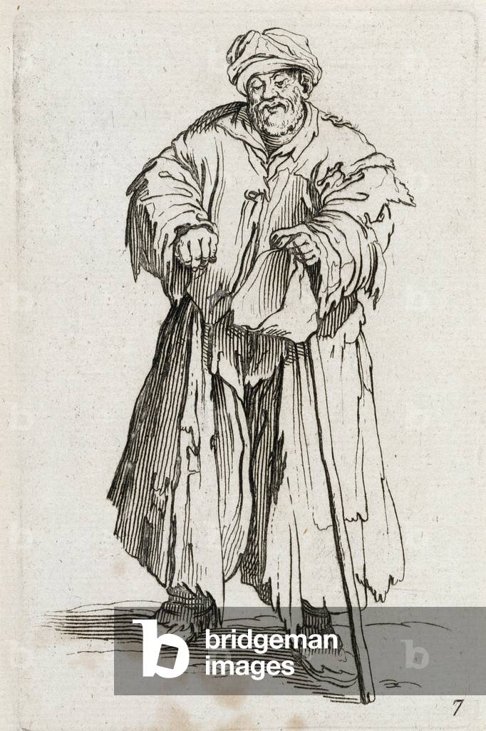 The beggars series: the obese beggar, 1632 (engraving)