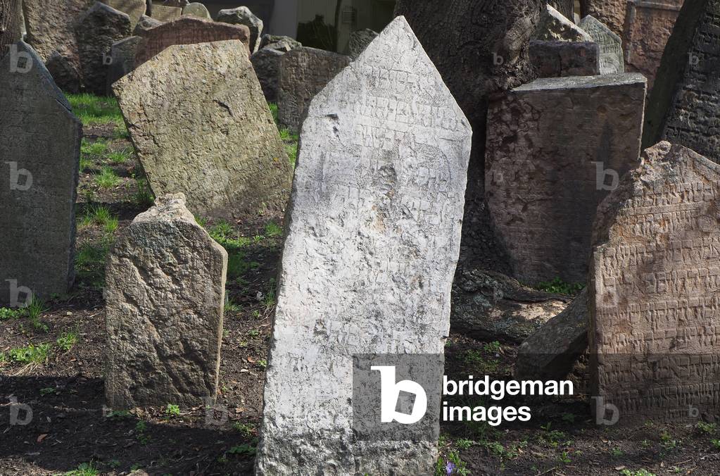 Prague, the capital of the Czech Republic, crossed by the river Vltava or Moldau in German. 1,295,000 inhabitants. Baroque City
Prague Jewish Cemetery, founded in the beginning of the 15th century, 12,000 steles decorated with Hebrous characters