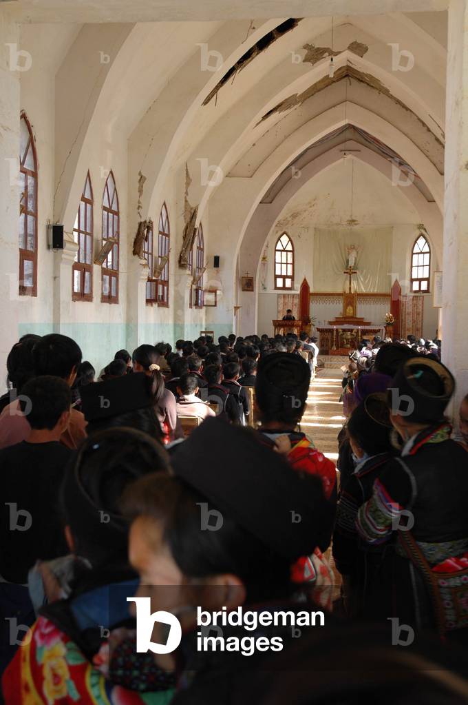 Mass at the Catholic Church with members of the Hmong ethnic group, Sapa, Vietnam, 2006