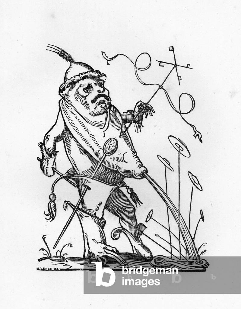 Jules II (1443-1513) - incisione del 1823 in «» Drolatiques Songes de Pantagruel»» di Francois Rabelais (1494-