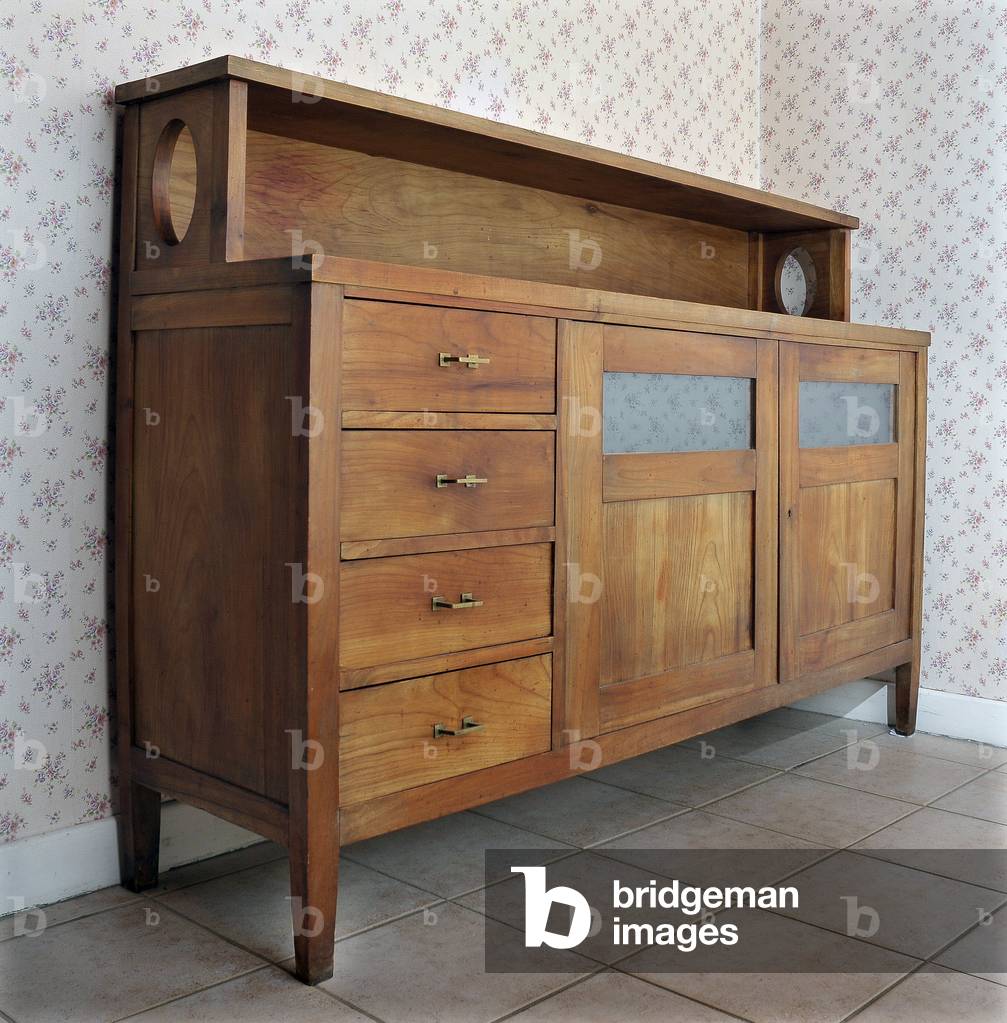 Buffet two doors and four drawers - Furniture of the Parisian apartment by Leon Werth (1878-1955) - Artwork by Francis Jourdain (1876-1958), (119x170x46 cm), circa 1925-1950 - Musee de l'hospice Saint Roch, Issoudun - Mandatory mention