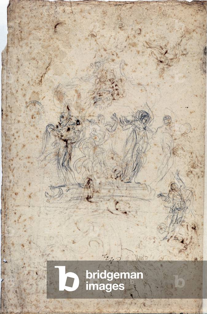 Sketches by Giovanni Paolo Panini (Pannini) (1691-1765) 17th century Musee Grobet-Labadie Marseille