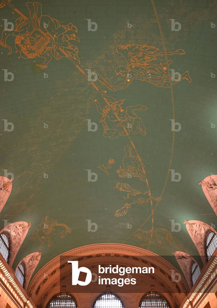 Ceiling painted by Cesar Helleu, Grand Central Station, Manhattan Railway Station, New York City, USA (photo)
