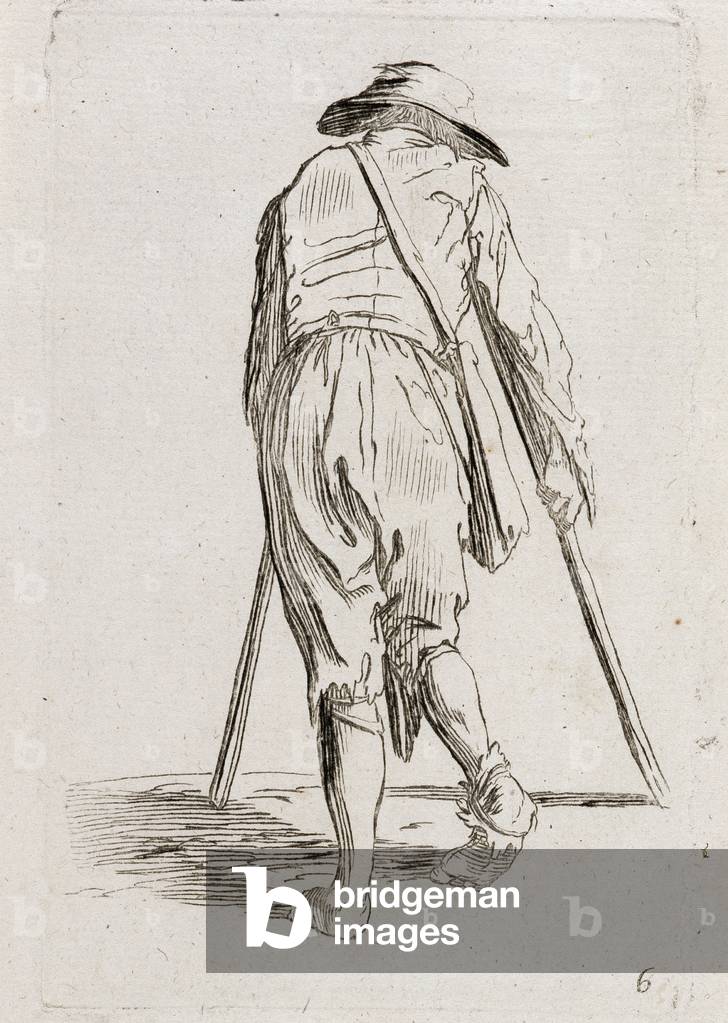 The beggars series: The beggar with crouches, 1632 (engraving)