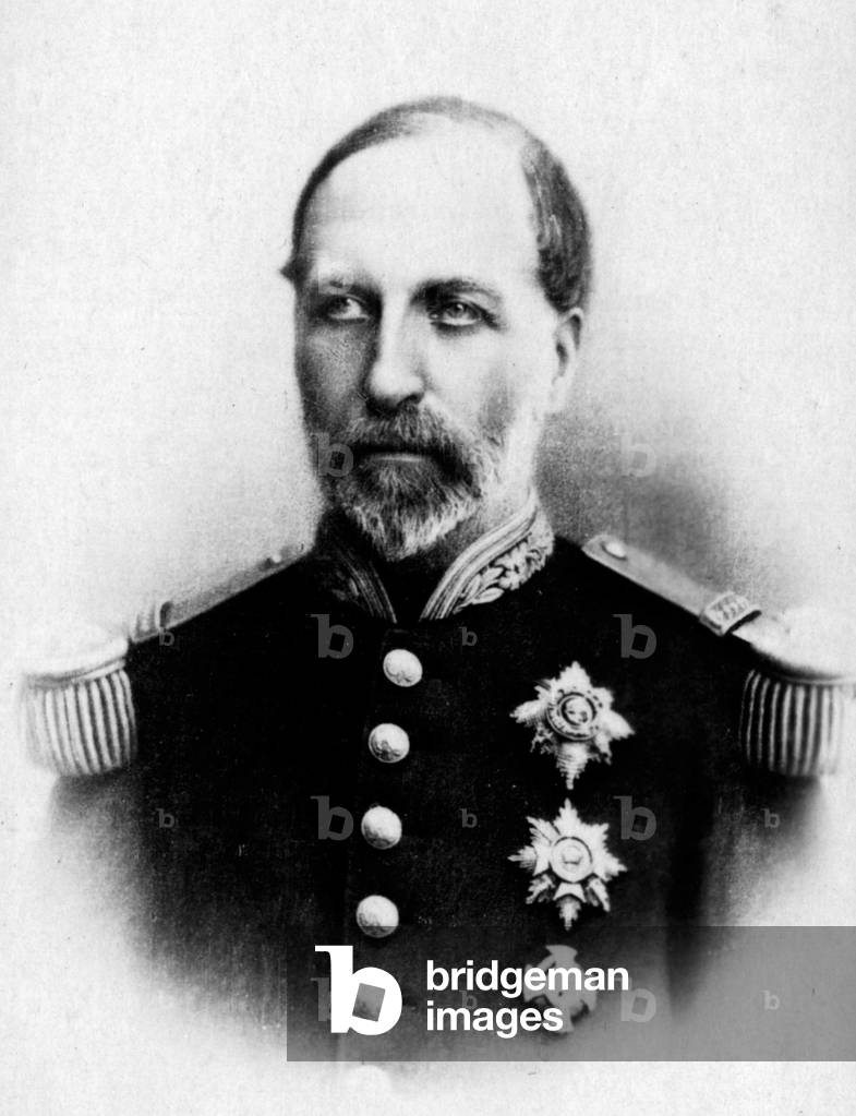 Portrait of Prince Philip of Belgium (1837-1905), Count of Flanders and son of Leopold I. Photography at the end of the 19th century.