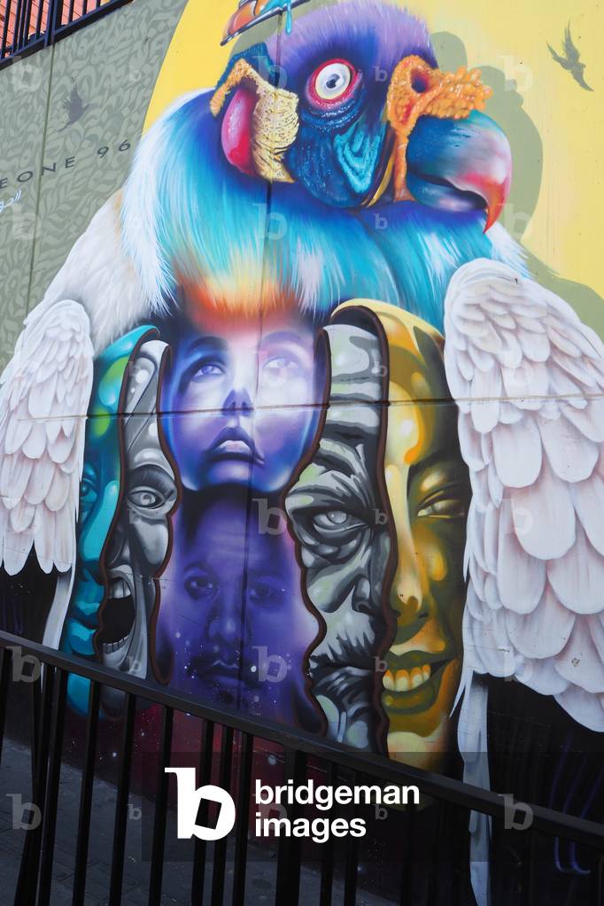 Mural painting, Medellin, Colombia (photo)