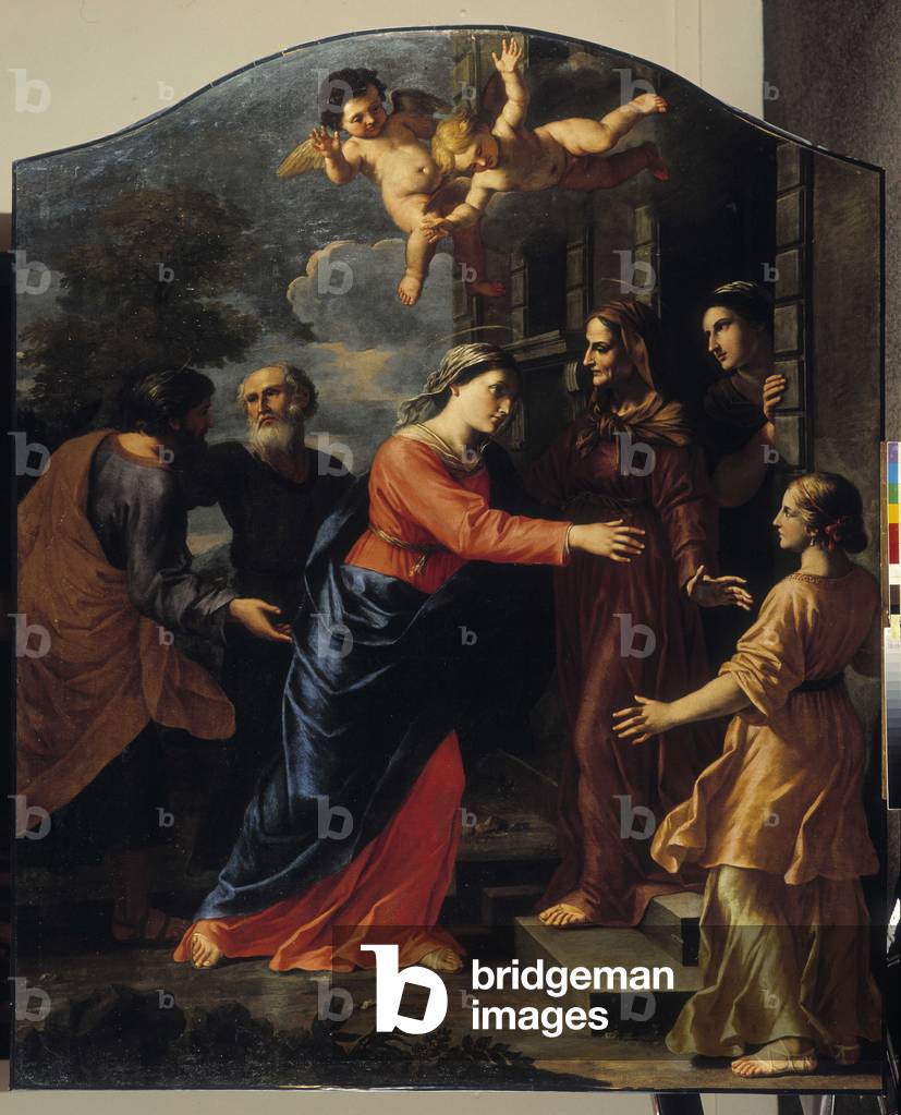 La Visitazione. La Vergine Maria visita Elisabetta, XVII secolo (olio su tela)
