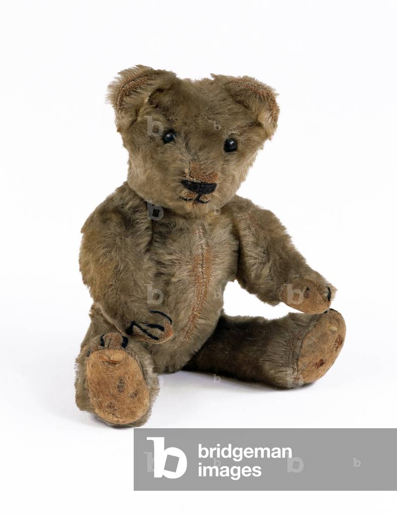 Teddy bear, 1920 (straw-stuffed mohair and felt)